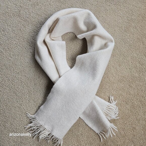 Accessories - Felted Cashmere Scarf THICK ivory